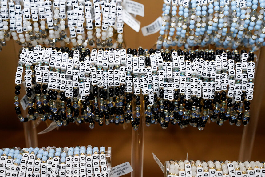 Friendship bracelets seen at the Law & Order: Special Victims Unit Rockefeller Plaza Fan Event.