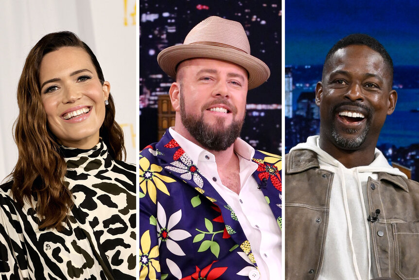 Split of Mandy Moore, Chris Sullivan, and Sterling K. Brown