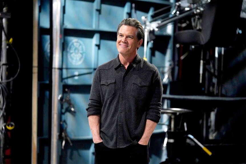 Josh Brolin during a promo for Saturday Night Live in studio 8h