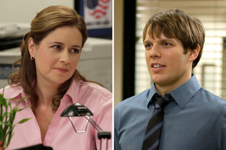 A split of Pam and Pete on The Office