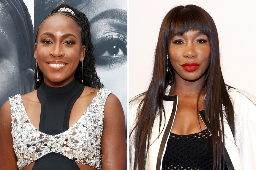 A split of Coco Gauff and Venus Williams