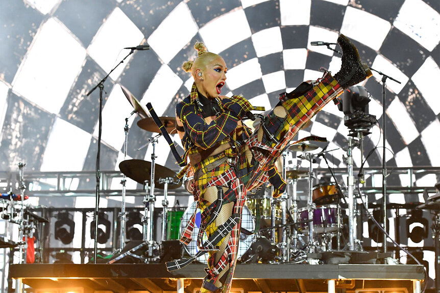 Gwen Stefani performing with No Doubt during Coachella