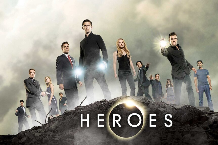 Heroes Key Art featuring the cast