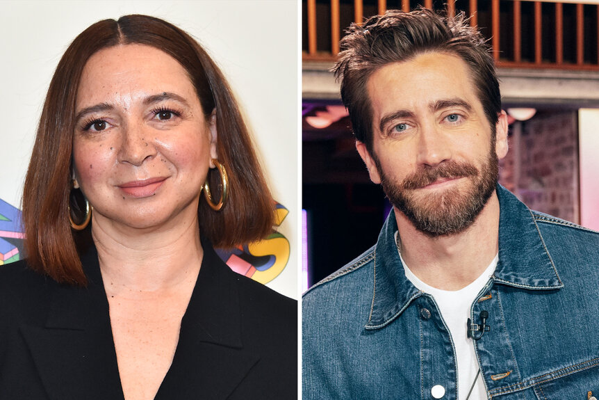 A split of Maya Rudolph and Jake Gyllenhaal