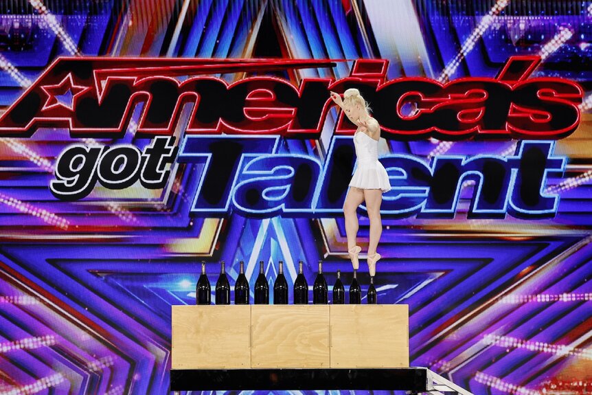 Ashlee Montague on stage during AGT Episode 1901.