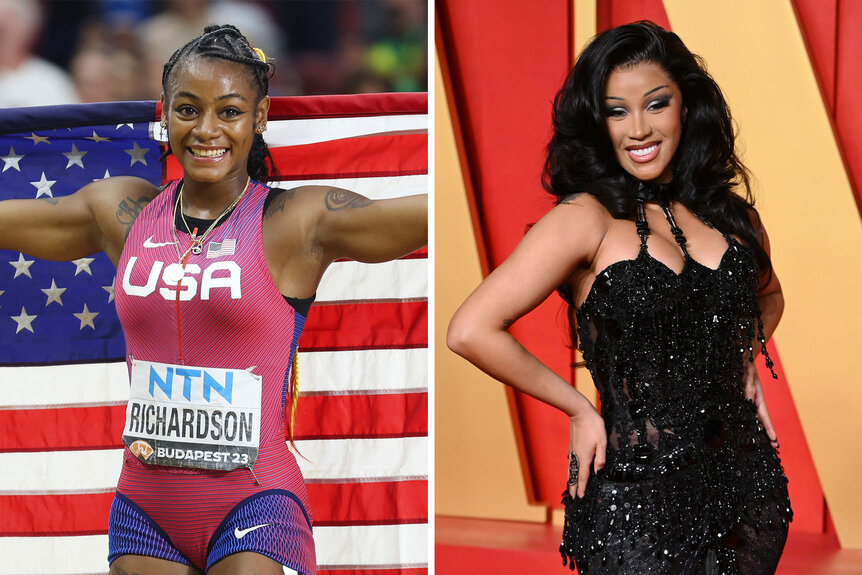 Split of Sha'Carri Richardson and Cardi B