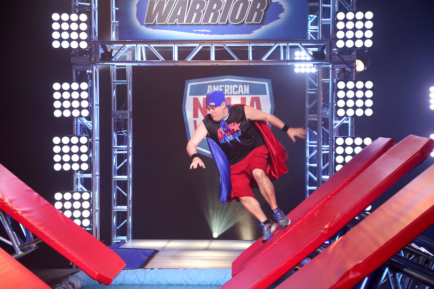 Bobby Moynihan as Jeff Metcalf during the "American Ninja Warrior" sketch on Saturday Night Live Episode 1703