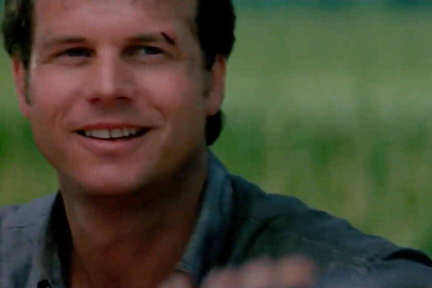 Bill Paxton appears in a scene from the 1996 movie Twister.