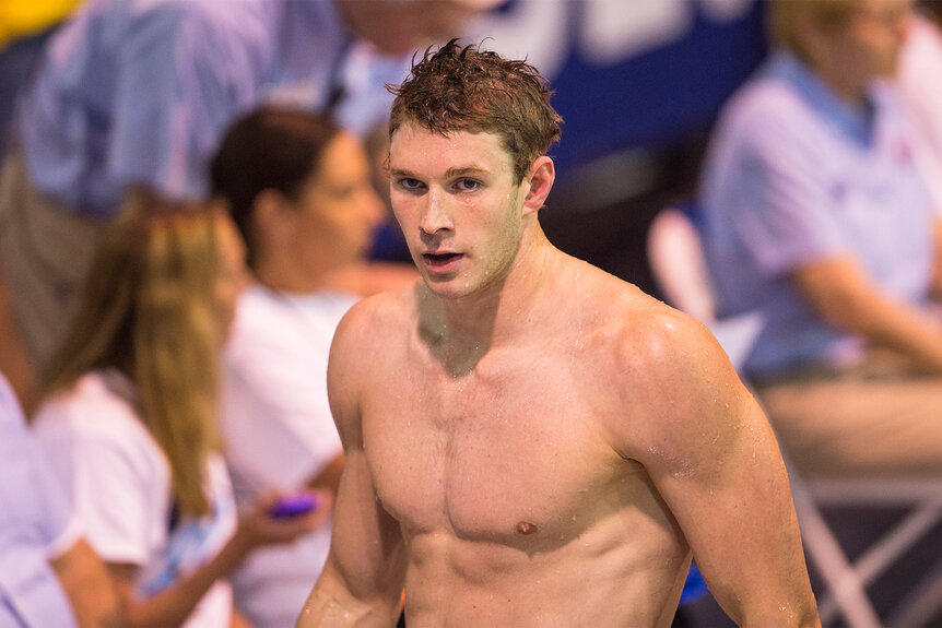 Ryan Murphy after a swim meet during the Arena Pro Swim Series