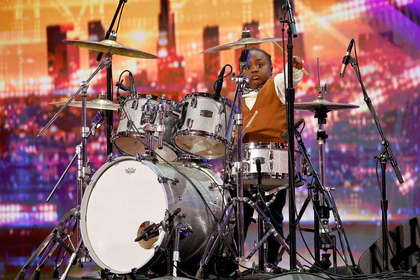 Chrisyius Whitehead performs onstage on America's Got Talent Episode 1902.