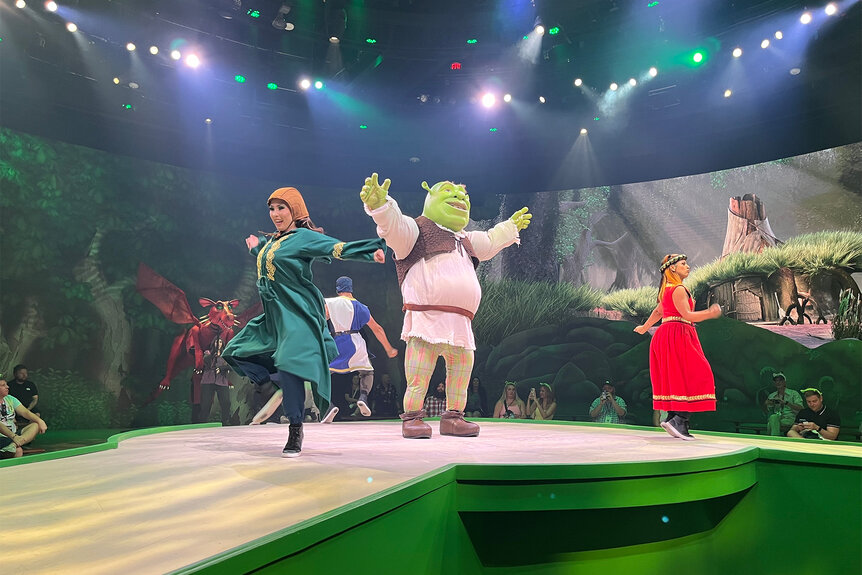 A Shrek show at Dreamworks Land at Universal Orlando