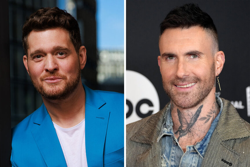 Split of Michael Buble and Adam Levine