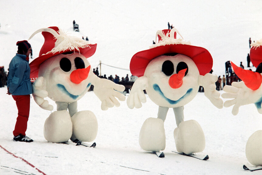 The Mascot Schneemandl for the Innsbruck 1976 Olympics