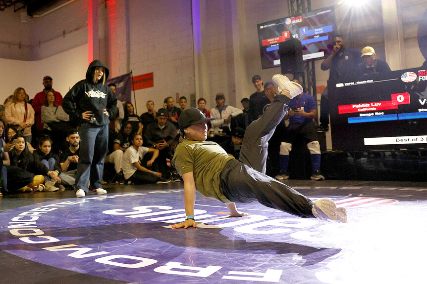 Sunny Choi competes during Breaking For Gold USA regional competition