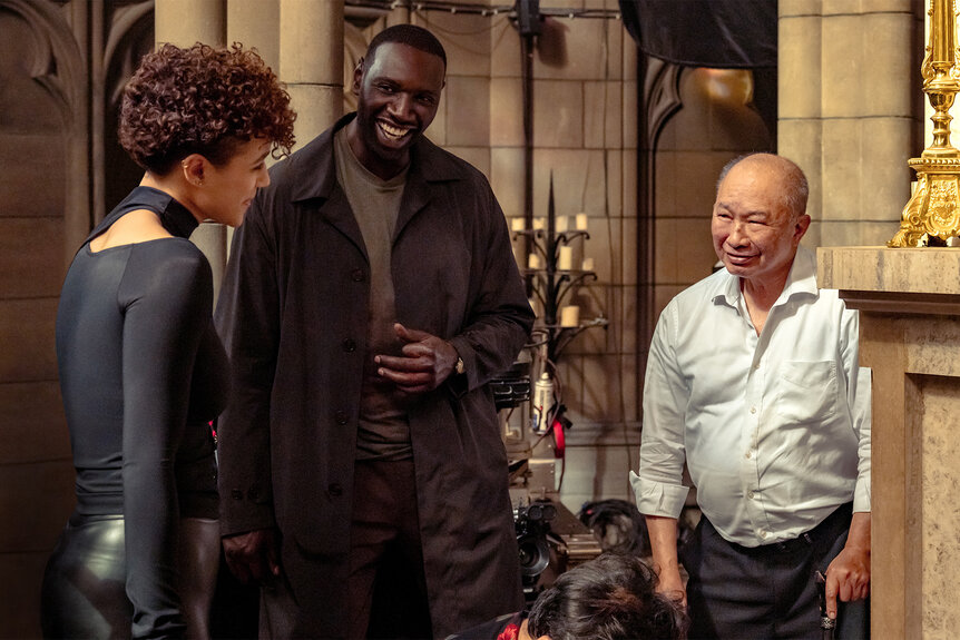 Nathalie Emmanuel, Omar Sy, and John Woo in the killer