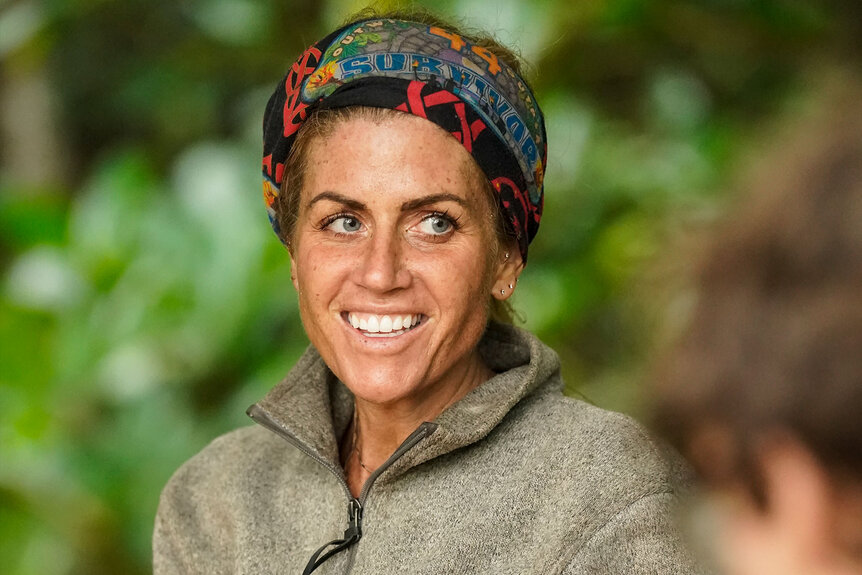 Closeup of Carolyn Wiger during Survivor Season 44.