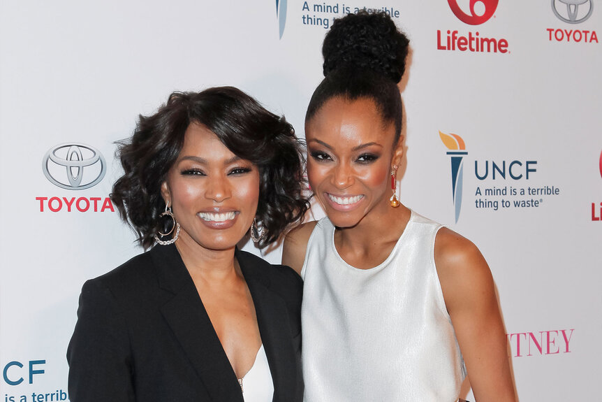 Angela Bassett and Yaya DaCosta attend the world premiere of 'Whitney'