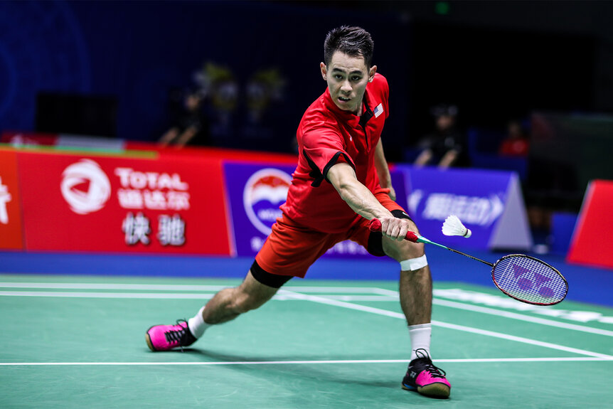 Howard Shu during a Badminton match in Nanning, China