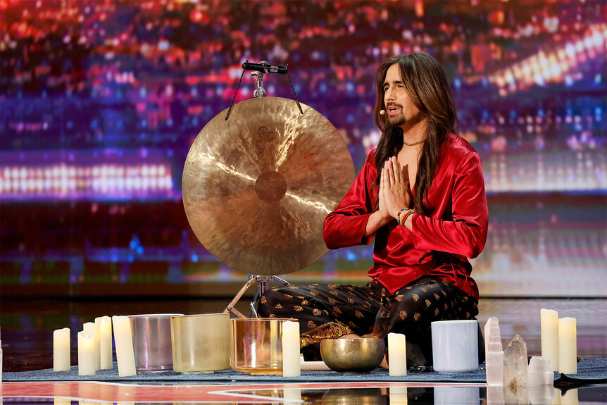 Ry The Healer performs on stage on America's Got Talent Episode 1906