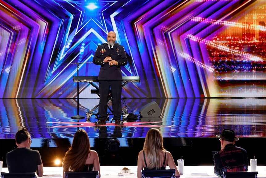 Mervin Mayo performs onstage on America's Got Talent Episode 1907.