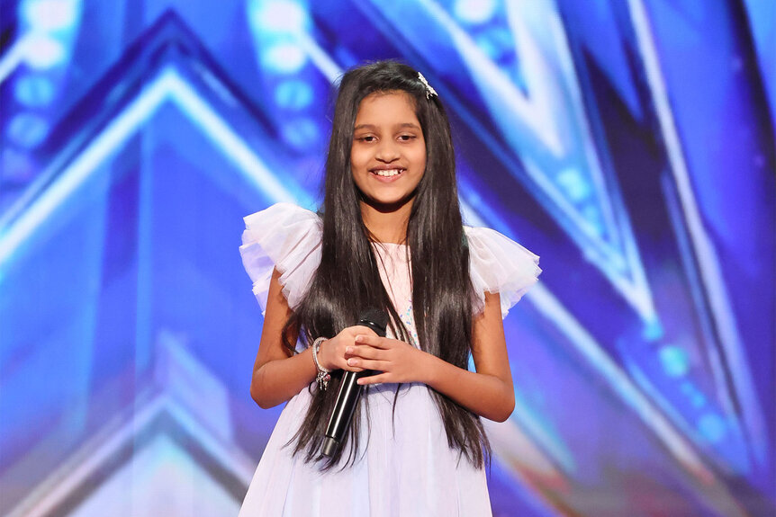 Pranysqa Mishra onstage during America's Got Talent Episode 1905