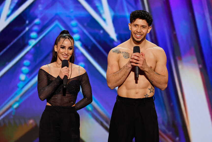 Sebastian & Sonia onstage during America's Got Talent, Episode 1905.