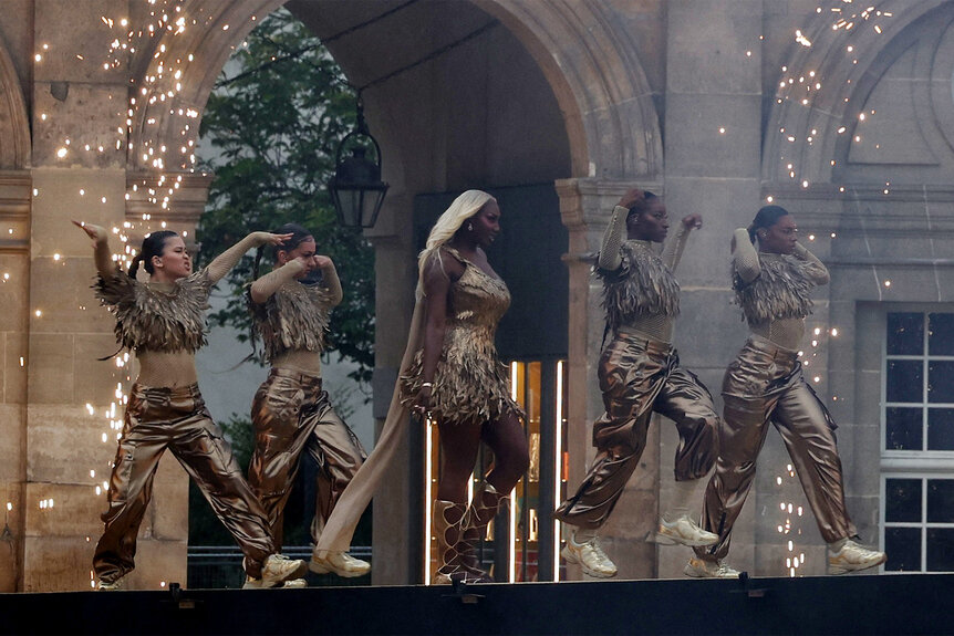 Aya Nakamura performs at the 2024 Olympics Opening Ceremony