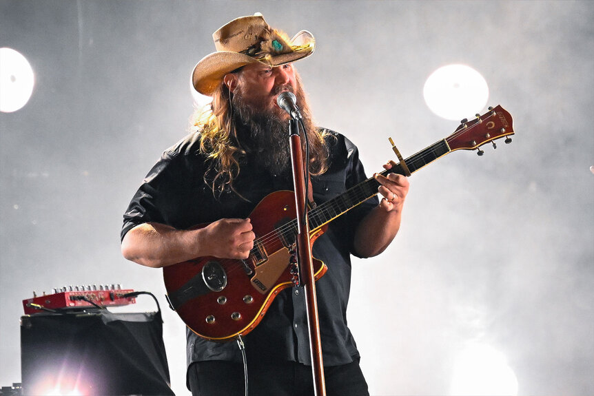 Chris Stapleton performs during the 57th Annual CMA Awards