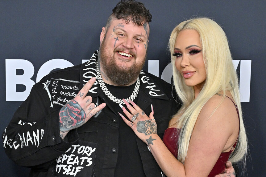 Jelly Roll and Bunnie XO attend the 2024 MusiCares Person of the Year Honoring Jon Bon Jovi