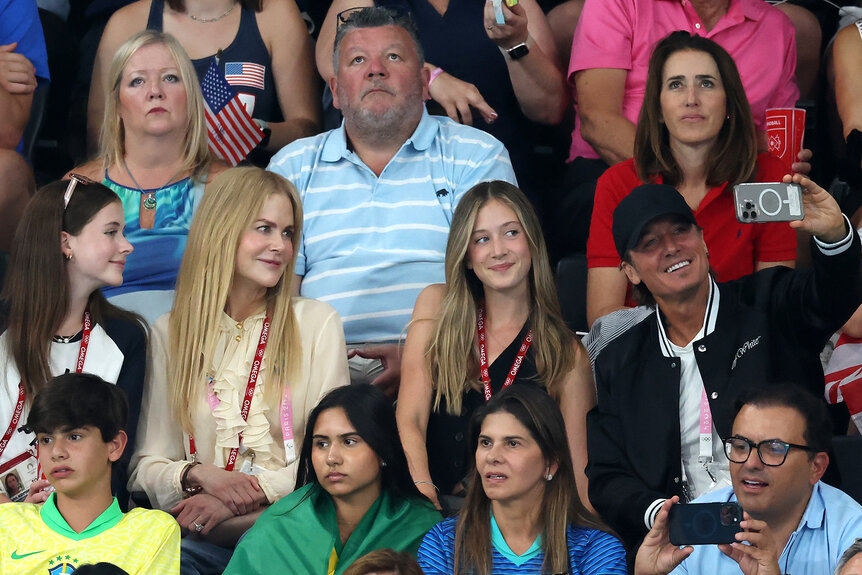 Nicole Kidman, Keith Urban and their children at the 2024 olympics