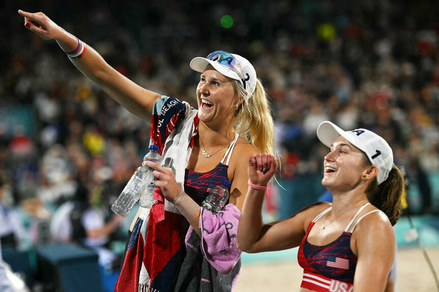 Kristen Nuss and Taryn Kloth smiling and laughing together.