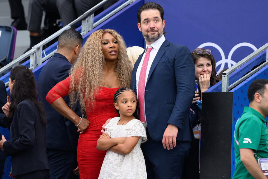 Serena Williams with her family at the 2024 Paris Olympics