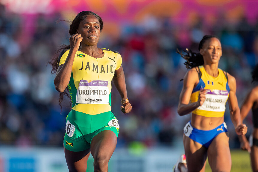 Paris 2024 Olympics Junelle Bromfield competes in the Birmingham 2022 Commonwealth Games