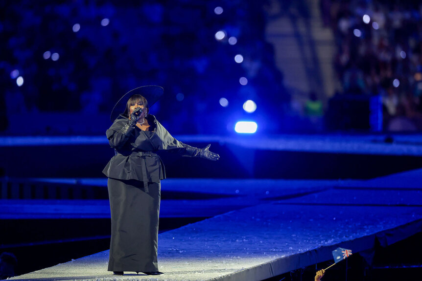 Yseult performs “My Way” during the Closing Ceremony of the Olympic Games Paris 2024