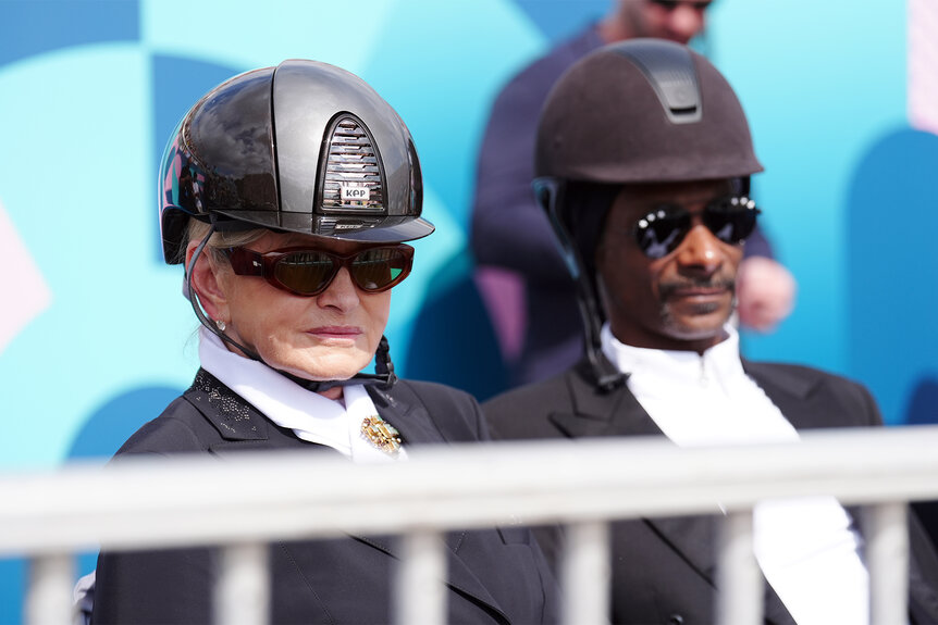 Snoop Dogg and Martha Stewart wear equestrian outfits at the 2024 olympics