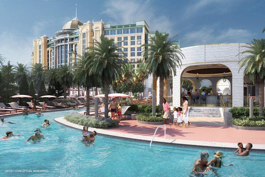 An artist rendering of the Helios Grand Hotel at Universal Orlando