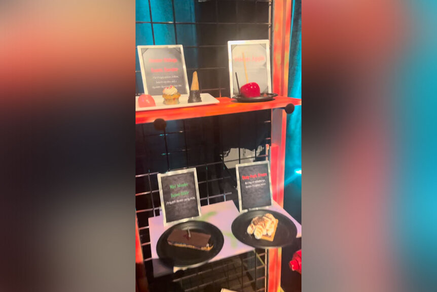 Dishes on display at Universal Studios's Halloween Horror Nights.