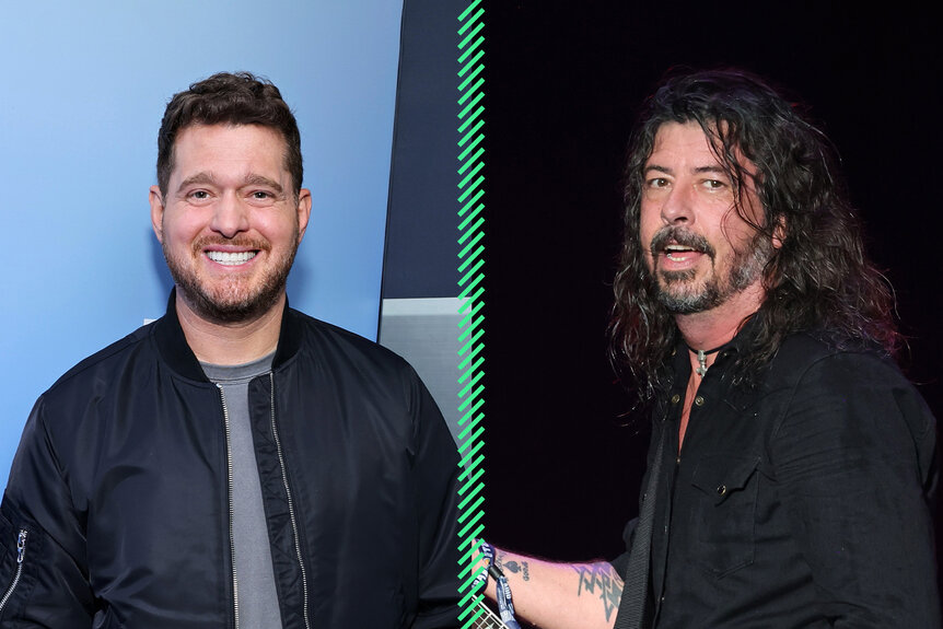 Split of Michael Buble at SiriusXM studios and David Grohl performing at the performs during Sea.Hear.Now show