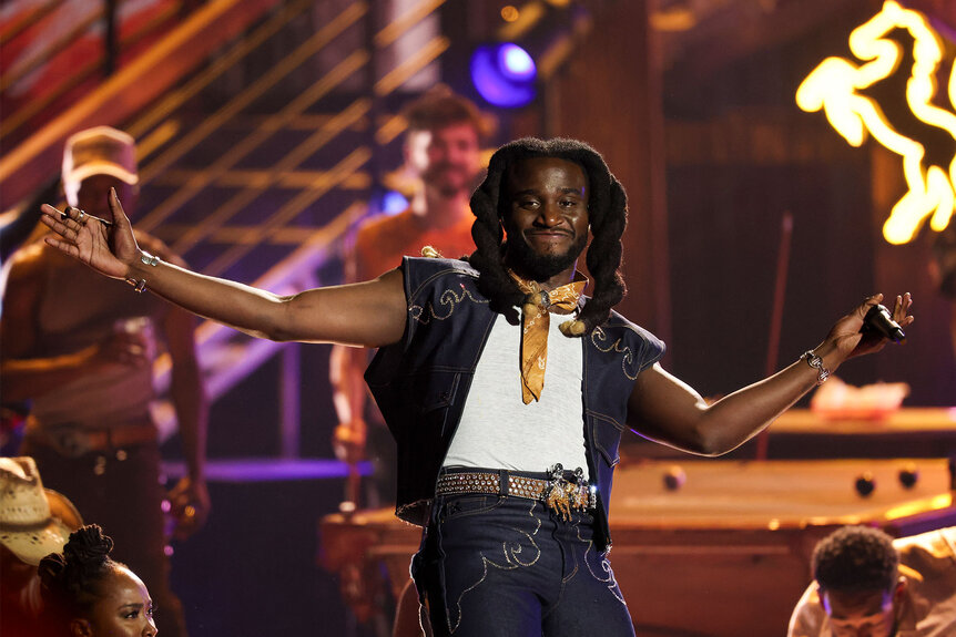 Shaboozey performs onstage at the 2024 BET Awards