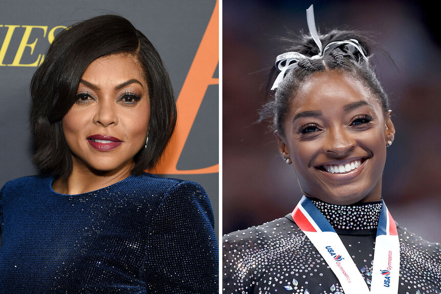 Split of Taraji P. Henson and Simone Biles