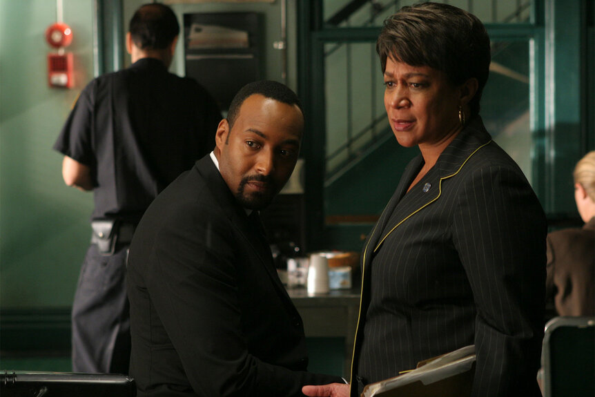 Jesse L Martin and S Epatha Merkerson in Law & Order