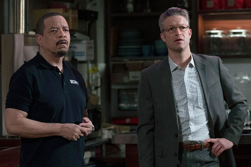 Ice T and Peter Scanavino in a scene from Law & Order: Special Victims Unit