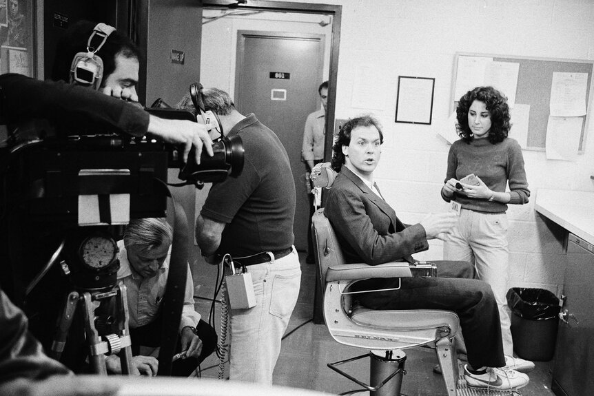 Micheal Keaton backstage at Saturday Night Live on October 30, 1982.