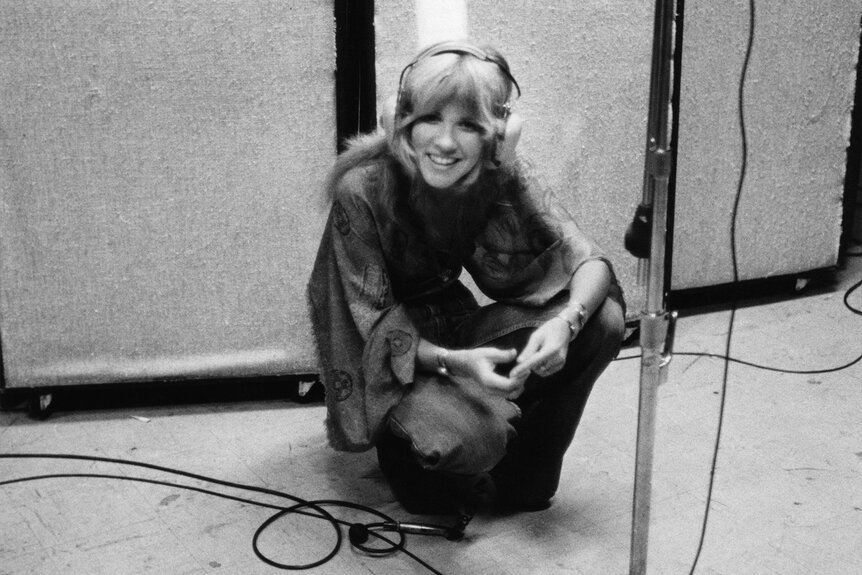 Stevie Nicks in the recording studio.