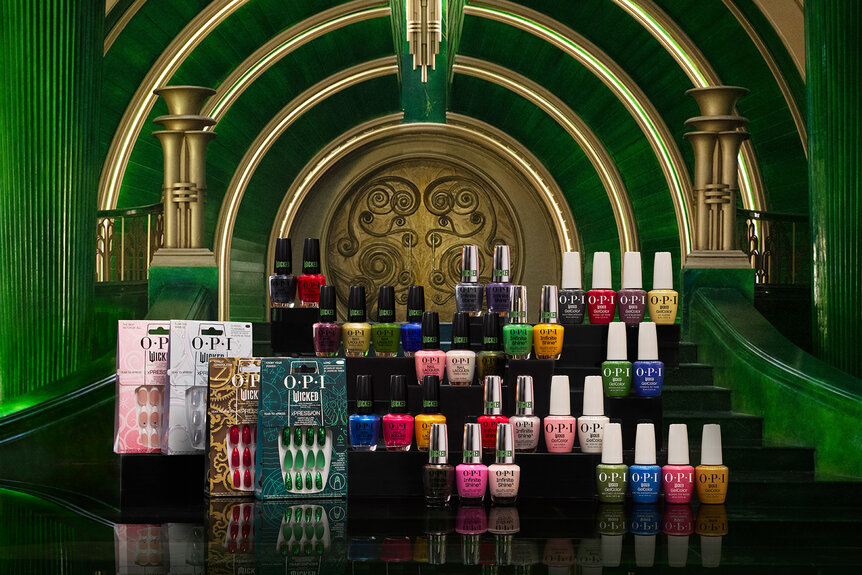 All different nail polish and nail kits for the OPI and Wicked Collaboration