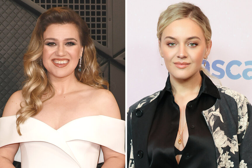 A split of Kelly Clarkson and Kelsea Ballerini