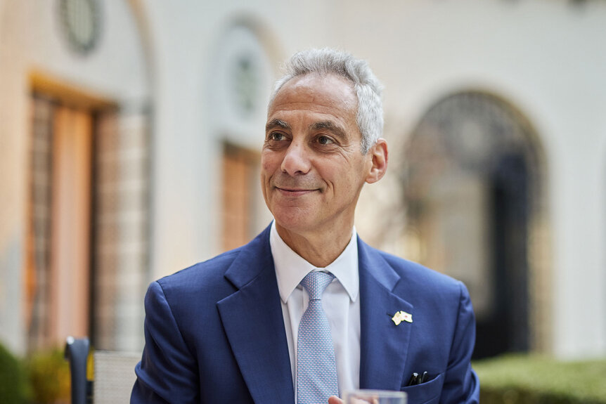 Rahm Emanuel, U.S. Ambassador to Japan, smiles during an interview in Tokyo, Japan