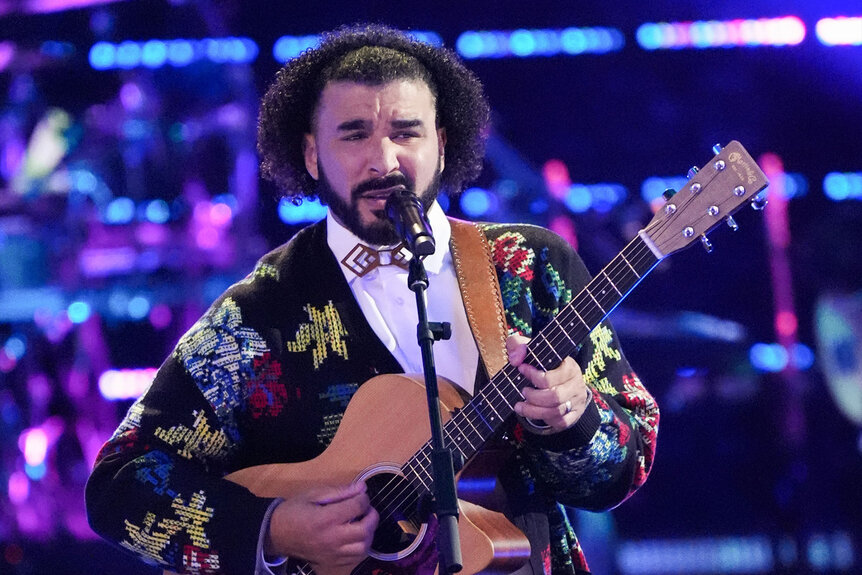 Adam Bohanan performs during Season 26 Episode 12 of The Voice.