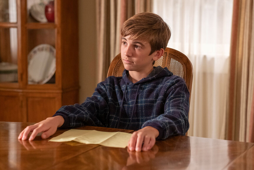 Parker Bates as Kevin Pearson in Season 4 Episode 15 of This Is Us.