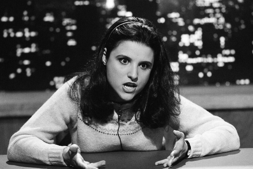 Julia Louis Dreyfus during a skit on Saturday Night Live